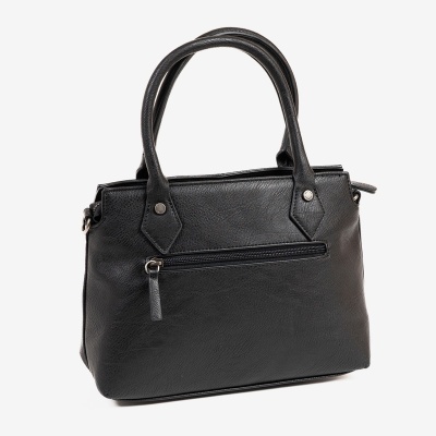 Mala preta de senhora com alças e fecho de correr