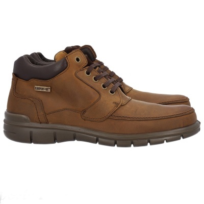 Botins castanhos CAMPER MTS com atacadores e sola cinza
