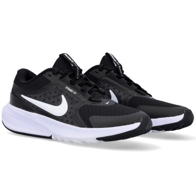 Ténis de corrida Nike pretos e brancos com logótipo Nike