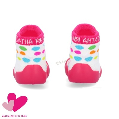 Meias-sapato infantis coloridas Agatha Ruiz de la Prada