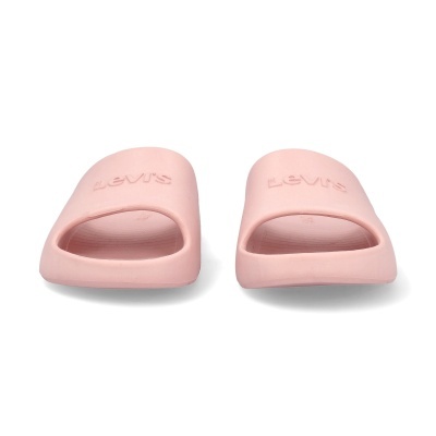 Chinelos cor-de-rosa claro com o logotipo LEVIS em relevo