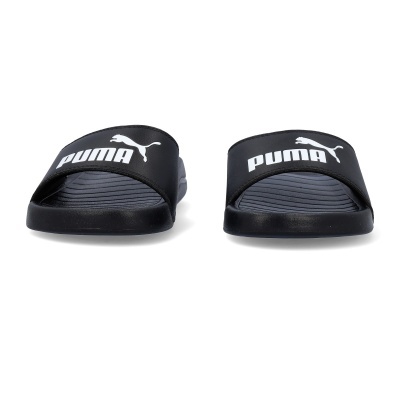 Chinelos pretos Puma com logótipo branco