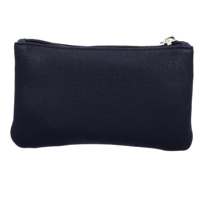 Bolsa pequena azul escuro com fecho de correr