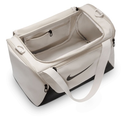 Saco desportivo branco com preto e logótipo Nike