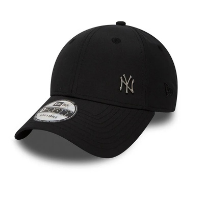 Boné preto New Era 9FORTY com logo NY metálico