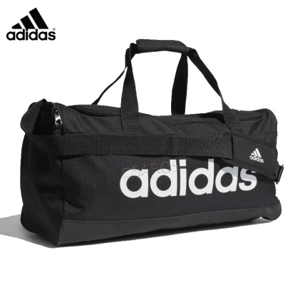 Mala desportiva preta Adidas com logótipo branco