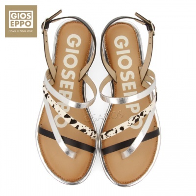 Sandálias Gioseppo multicoloridas com tiras finas e logótipo na palmilha