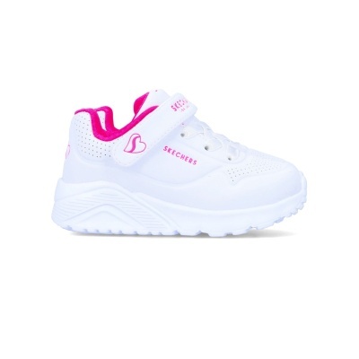 Ténis branco e rosa para criança da marca SKECHERS