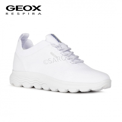 Ténis branco Geox Respirar com sola ondulada