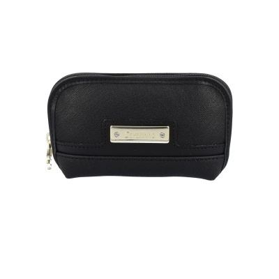 Carteira preta com placa metálica Cavalinho