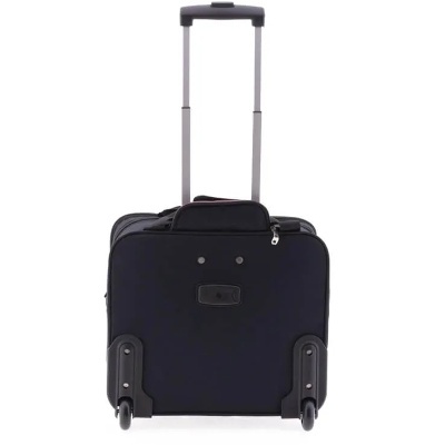 Mala de viagem preta com rodas e puxador retrátil