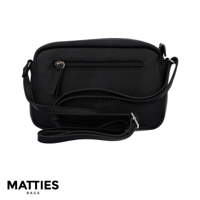 Mala preta MATTIES BAGS com alça longa e fecho frontal