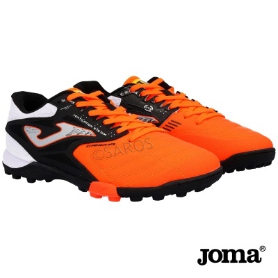 Sapatilhas de futebol Joma laranja e preta