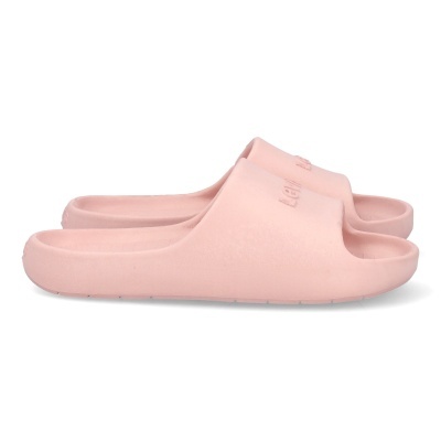 Chinelos de borracha rosa com logótipo em relevo