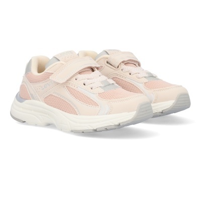 Par de sapatilhas desportivas cor de rosa claro com sola branca