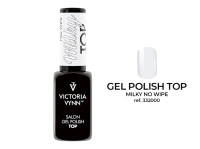 Verniz gel Victoria Vynn cor Milky, branco, embalagem com texto