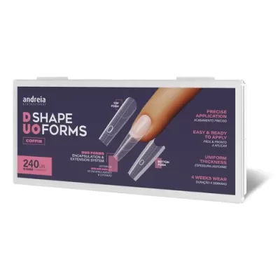 Caixa de formas para unhas postiças Andreia D Shape Duo Forms Coffin