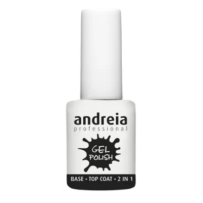 Frasco de verniz de gel branco da marca andreia professional