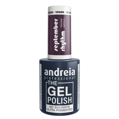 Verniz de gel Andreia Professional com rótulo roxo e tampa branca