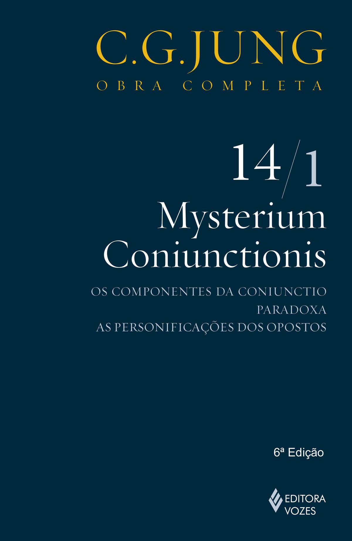 Jung v.14/1 Mysterium Coniunctionis: Componentes Coniunctio Capa azul escuro do livro C.G. Jung Obra Completa 14/1 Mysterium Coniunctionis