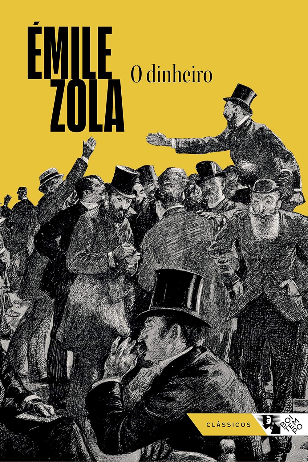 O Dinheiro Capa de livro Émile Zola O dinheiro com ilustração de homens de época