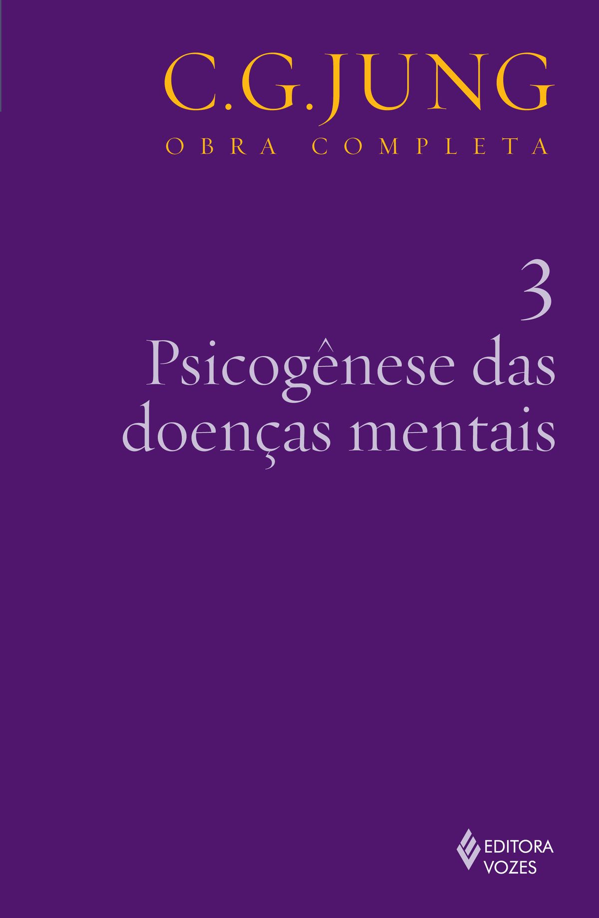 Jung v.03 Psicogênese das Doenças Mentais Capa roxa de livro C.G. Jung Obra Completa Psicogênese das doenças mentais volume 3