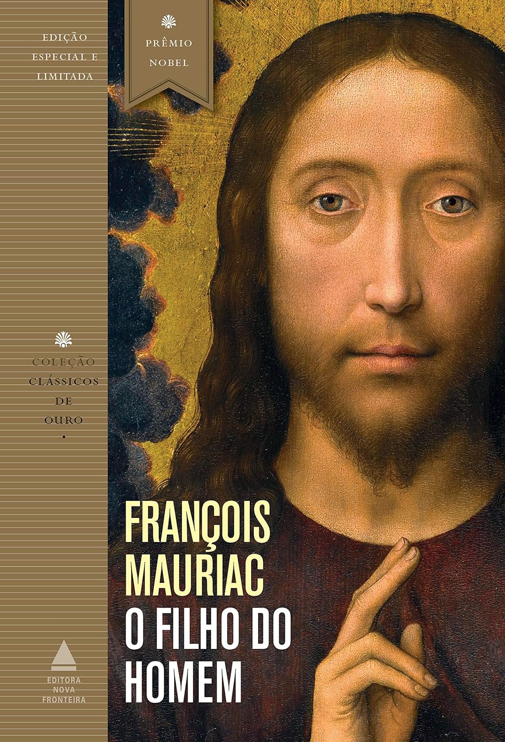O Filho do homem Capa de livro com pintura clássica de Jesus Cristo e texto em português