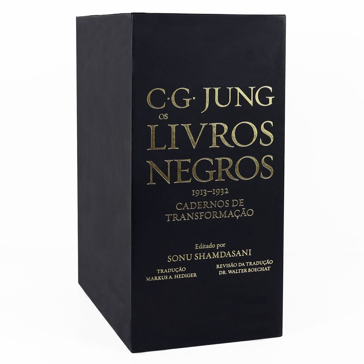Livros Negros de C. G. Jung (Caixa com 7 Vols) Conjunto de livros preto com texto dourado