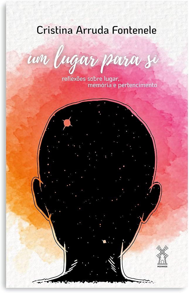 Um Lugar Para Si Capa de livro colorida com título e desenho de cabeça de costas