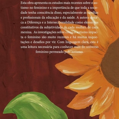 Capa de livro com fundo castanho e flor amarela desenhada, texto em português e código ISBN.