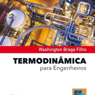 Capa do livro sobre termodinâmica com imagem industrial e texto em português