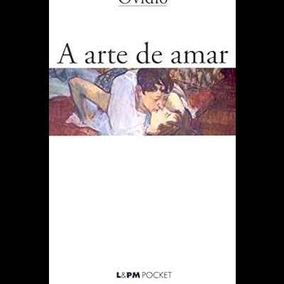 Capa de livro A arte de amar com ilustração de casal a beijar