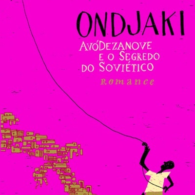 Capa de livro rosa com título e ilustração de personagem segurando corda ligada a estrela