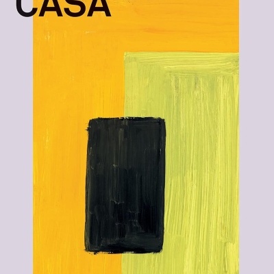 Capa de livro Segunda Casa com blocos amarelo, verde e preto e texto em preto sobre fundo lilás.