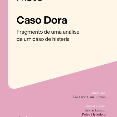 Capa do livro Caso Dora de Sigmund Freud em creme e rosa