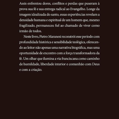 Contracapa de livro castanha com texto branco, logo da editora Vozes, website, email e código de barras.