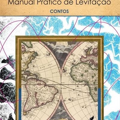 Capa do livro Manual Prático de Levitação com mapa antigo e texto