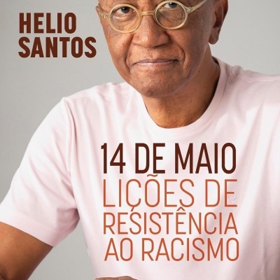 Capa de livro com homem de óculos e texto sobre lições de resistência ao racismo.