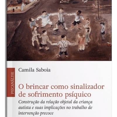 Capa de livro com título em português e ilustração de crianças a brincar em círculo.