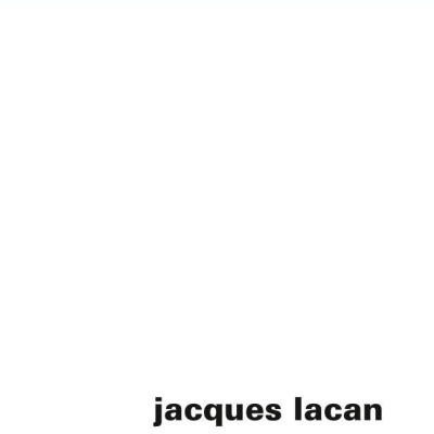 Capa do livro Escritos de Jacques Lacan com design minimalista em branco e preto