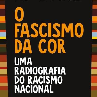 Capa de livro O Fascismo da Cor de Muniz Sodré com faixas coloridas horizontais