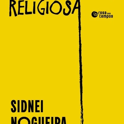 Capa de livro amarela com texto preto Intolerância Religiosa e nomes de autores