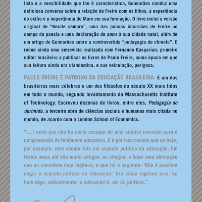 Contracapa azul de livro Lições de Casa com texto e código de barras