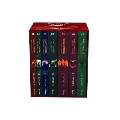 Conjunto de livros Harry Potter em caixa vermelha