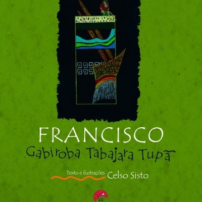 Capa de livro verde com título e ilustração colorida ao centro