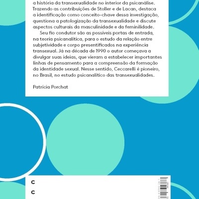 Capa traseira de livro azul com texto e código de barras