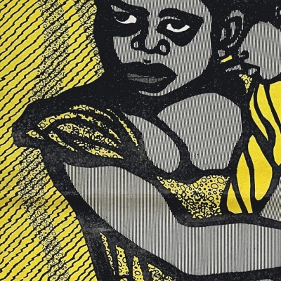 Capa de livro com ilustração de mulher em preto e amarelo e texto FRANÇOISE VERGÈS UM FEMINISMO DECOLONIAL