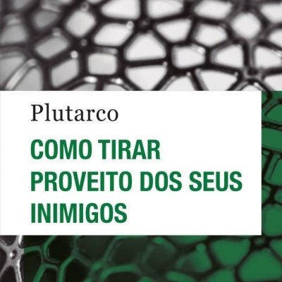 Capa de livro com padrão geométrico e texto em português