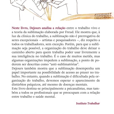 Parte traseira de livro com texto em português, ilustração e código QR