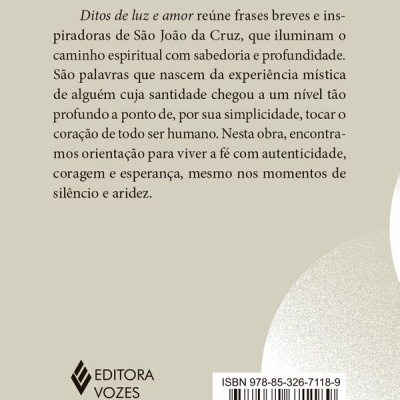 Contracapa de livro com texto em português, logo da Editora Vozes, e código ISBN